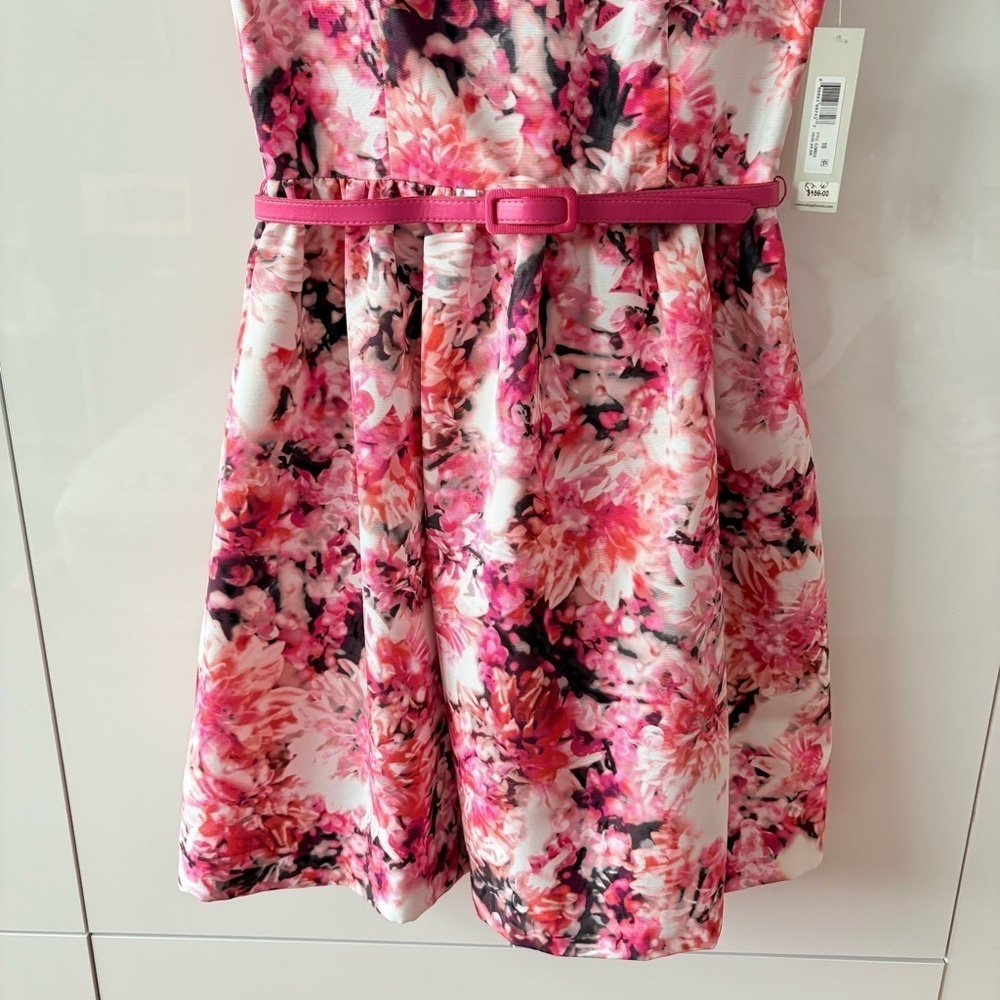 Eliza J Pink Floral Fit and Flare Dress - Picture 4 of 11